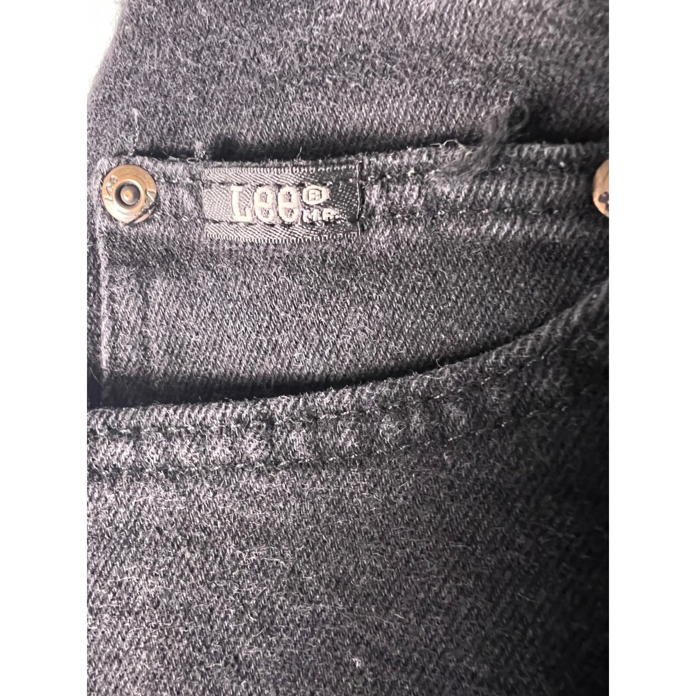 Lee Original Jeans Wm 4M Black High Rise Tapered Leg Denim Vintage Style 90s - Picture 6 of 8
